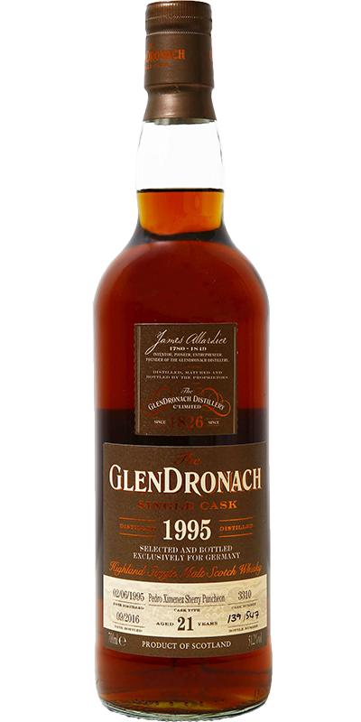 Glendronach 1995 Pedro Ximenez Sherry Puncheon 21 Year Old at CaskCartel.com