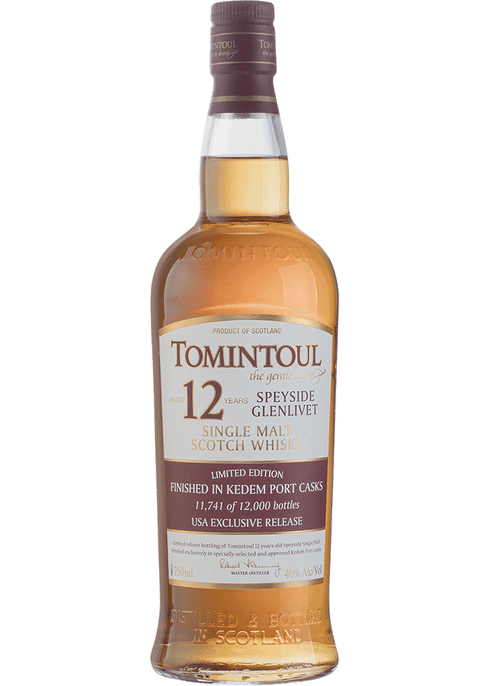 Tomintoul 12 Year Old Kedem Port Cask Finish Scotch Whisky