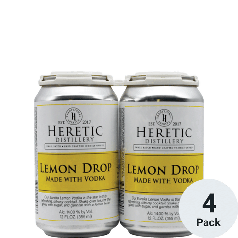Heretic Lemon Drop Ready To Drink Cocktail 4 PACK | 12OZ
