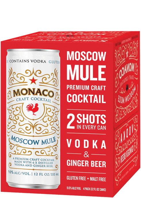 Monaco Moscow Mule Cocktail | 4x355ML at CaskCartel.com