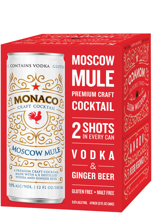 Monaco Moscow Mule Cocktail | 4x355ML