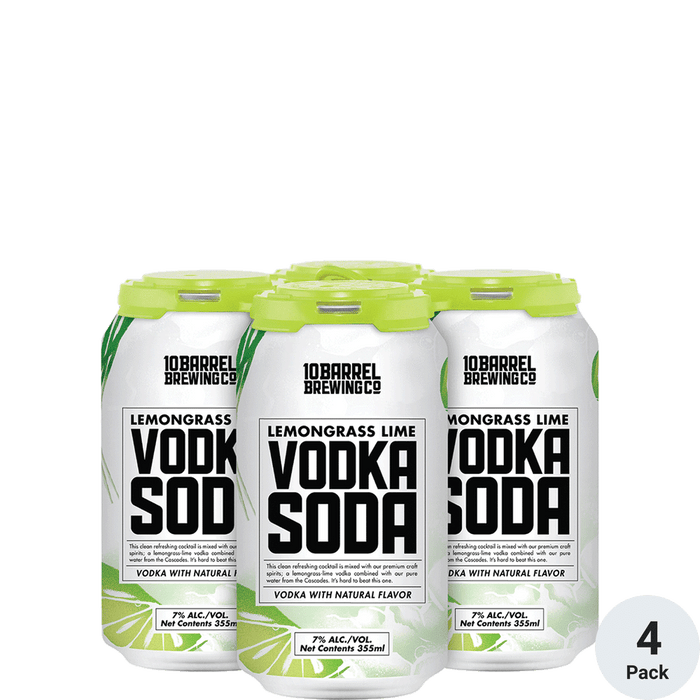 10 Barrel Lemongrass Lime Soda Vodka Cocktail