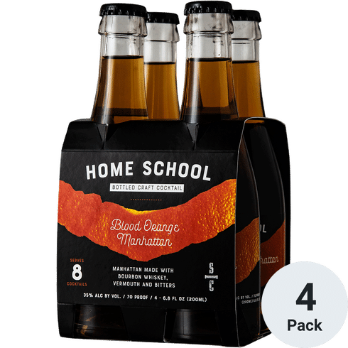 Home School Blood Orange Manhattan Ready To Drink Cocktail 4 Pack | 200ML at CaskCartel.com