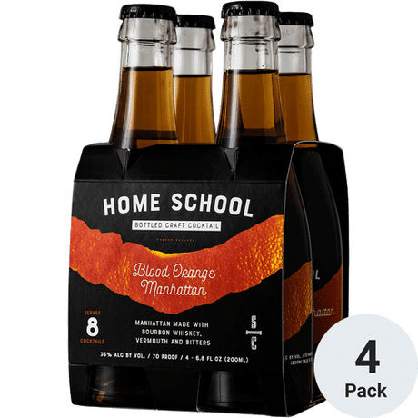 Home School Blood Orange Manhattan Ready To Drink Cocktail 4 Pack | 200ML at CaskCartel.com
