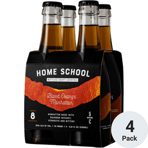 Home School Blood Orange Manhattan Ready To Drink Cocktail 4 Pack | 200ML at CaskCartel.com
