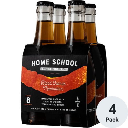 Home School Blood Orange Manhattan Ready To Drink Cocktail 4 Pack | 200ML