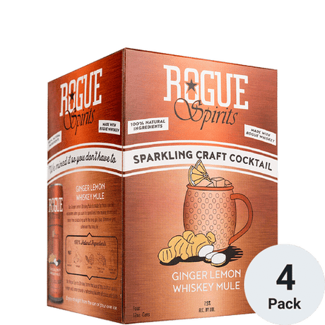 Rogue Ginger Lemon Whiskey Mule Cocktail 4 Pack | 12OZ at CaskCartel.com