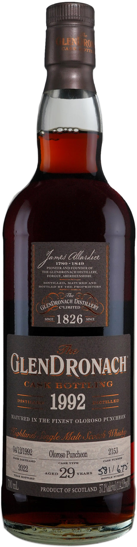 Glendronach 29 Year Old Vintage Oloroso Puncheon # 2153 (1992) Single Malt Scotch Whisky | 700ML at CaskCartel.com
