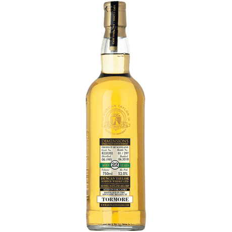 Dimensions Tormore 1995 22 Year Old Single Malt Scotch Whisky at CaskCartel.com