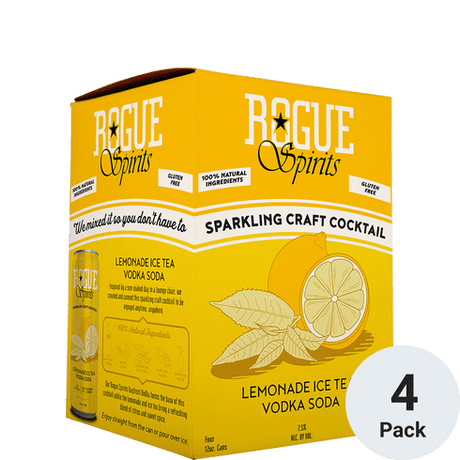 Rogue Lemonade Iced Tea Soda Vodka Cocktail 4 Pack | 12OZ at CaskCartel.com