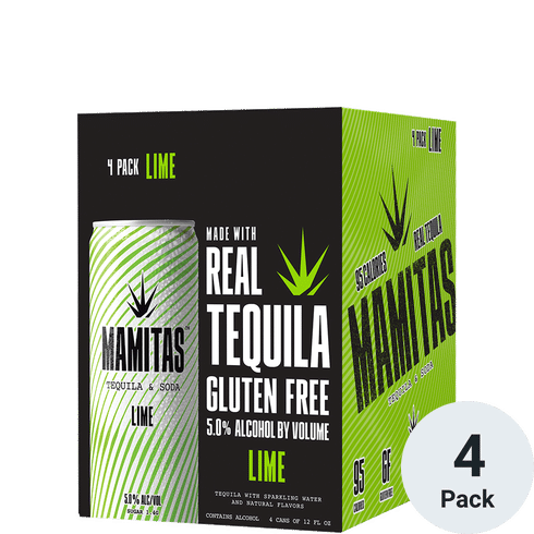 Mamitas Soda Lime & Tequila Ready To Drink Cocktail 4 Pack | 12OZ