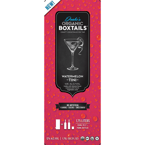 Drake's Organic Boxtails Watermelon Tini Ready To Drink Cocktail | 1.75L at CaskCartel.com