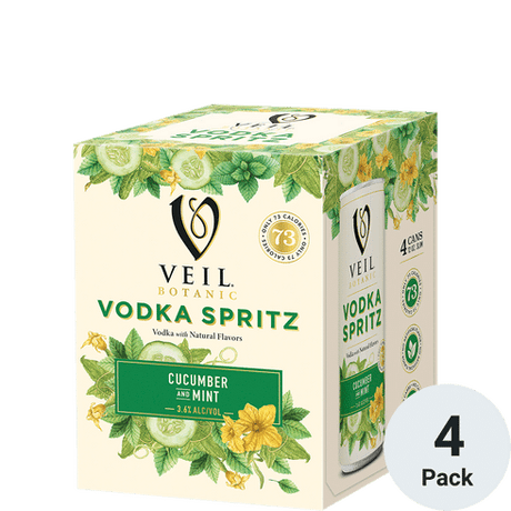 Veil Botanic Spritz Cucumber and Mint Cocktail | 4pk-12oz Cans at CaskCartel.com