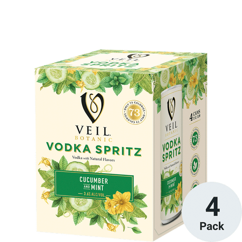 Veil Botanic Spritz Cucumber and Mint Cocktail | 4pk-12oz Cans