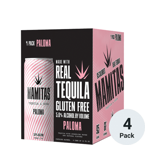 Mamitas Soda Paloma & Tequila Ready To Drink Cocktail 4 Pack | 12OZ