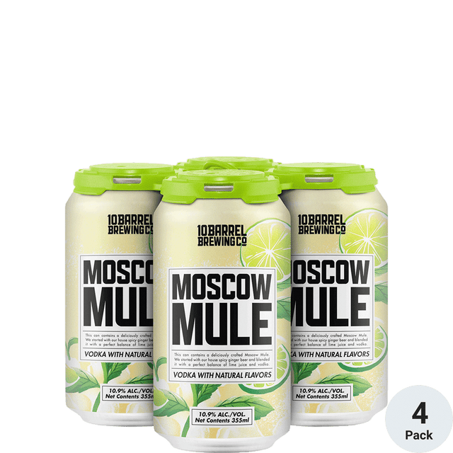 10 Barrel Moscow Mule Ready To Drink Cocktail (4) Pack Cans at CaskCartel.com