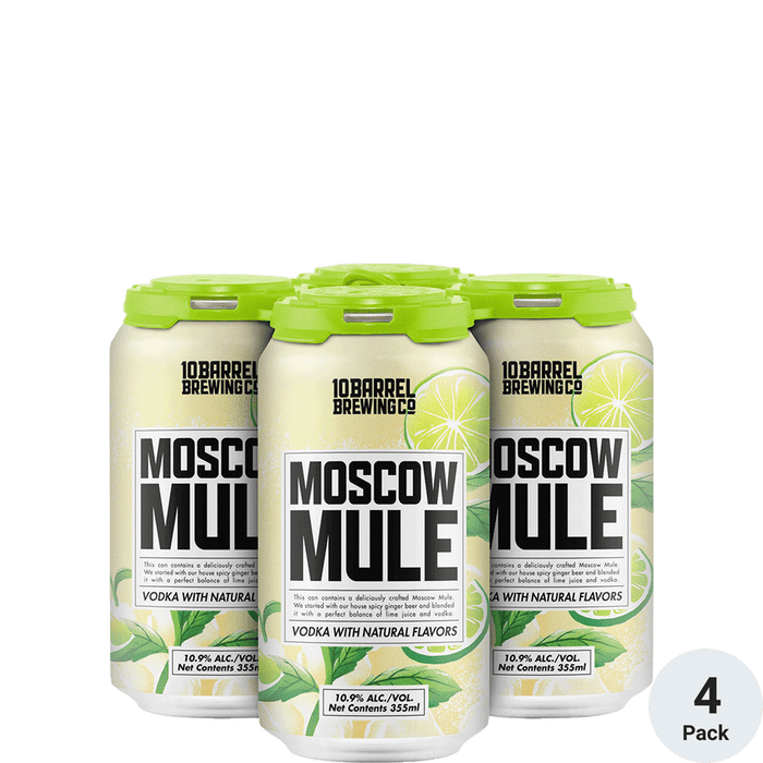 10 Barrel Moscow Mule Ready To Drink Cocktail (4) Pack Cans