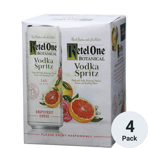 Ketel One Botanical Spritz Grapefruit & Rose Vodka Cocktail 4 Pack | 12OZ