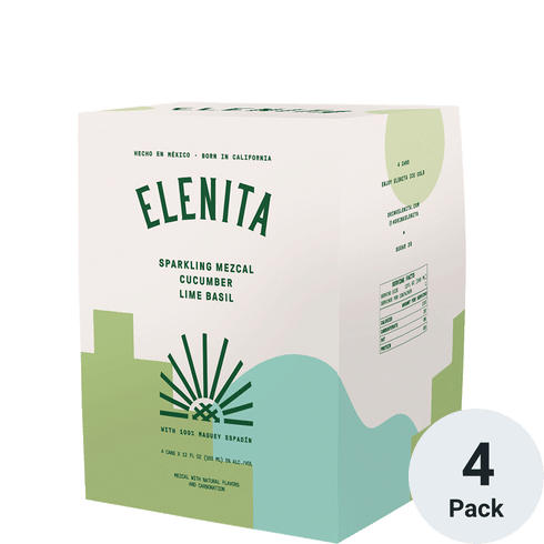 Elenita Sparkling Mezcal Cucumber Lime Basil Ready To Drink Cocktail at CaskCartel.com