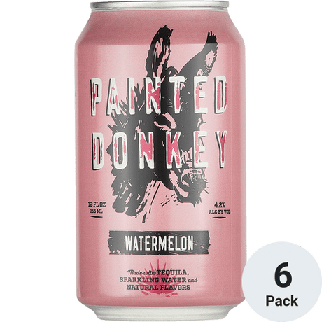 Painted Donkey Watermelon Margarita Cocktail 6 Pack | 12OZ at CaskCartel.com