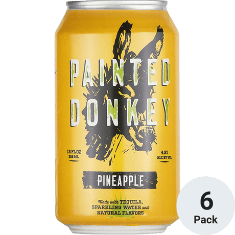 Painted Donkey Pineapple Margarita Cocktail 6 Pack | 12OZ at CaskCartel.com