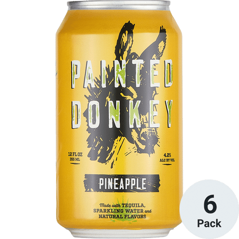 Painted Donkey Pineapple Margarita Cocktail 6 Pack | 12OZ at CaskCartel.com