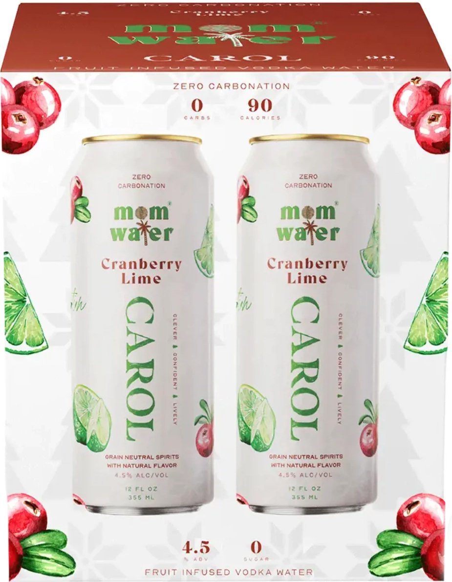 Mom Water Carol Cranberry Lime Cocktail | 4x355ML at CaskCartel.com