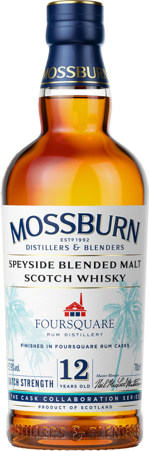 Mossburn 12 Year Old Speyside Blended Malt Finshed in Foursquare Rum Cask Scotch Whisky at CaskCartel.com