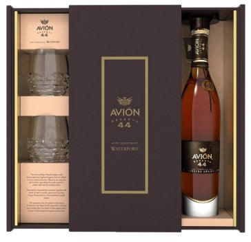 Avion reserva 44 waterford extra anejo crystal set | 750ML at CaskCartel.com