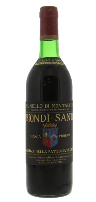 1975 | Biondi Santi | Brunello Riserva Greppo high shoulder at CaskCartel.com