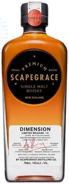 Scapegrace Dimensions VII Manuka Smoked New Zealand Single Malt Whisky | 700ML at CaskCartel.com