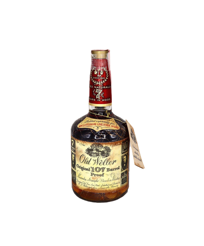 Old Weller Original 107 Barrel Proof 7 Year Old 1970s Warren Rouse Livestock Bottling Kentucky Straight Bourbon Whiskey