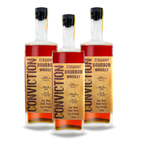 Conviction Single Barrel Bourbon Whiskey (3) Bottle Bundle at CaskCartel.com