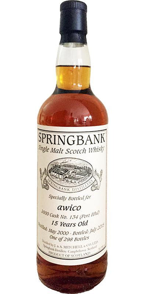 Springbank 2000 Bottled for Awico 15 Year Old Single Malt Scotch Whisky at CaskCartel.com