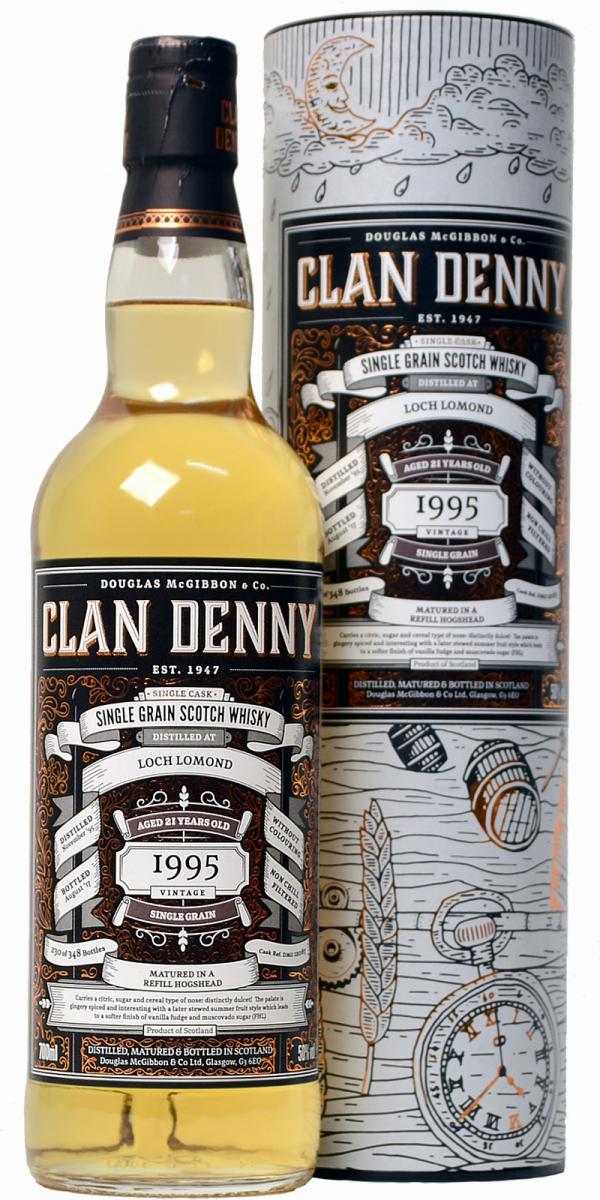 Loch Lomond Single Grain 1995 Vintage, 21 Year Old (B.2017) The Clan Denny Scotch Whisky | 700ML