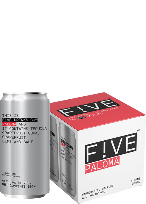 Five Drinks Co Paloma Tequila Cocktail | 4x355ML at CaskCartel.com