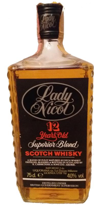 Lady Nicol 12 Year Old Superior Blended Scotch Whisky
