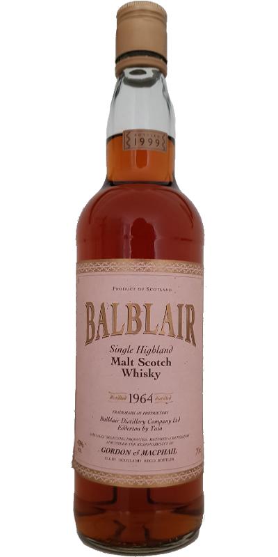 Balblair 1964 (Bottled 1999) Gordon & MacPhail Single Malt Scotch Whisky | 700ML