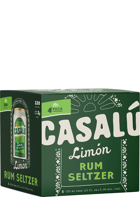 Casalu Limon Rum Seltzer Cocktail | 4x355ML