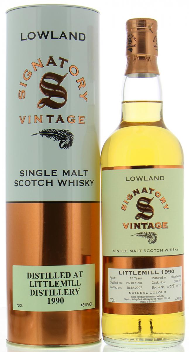 Littlemill 15 Year Old (D.1990, B.2005) Signatory Vintage Scotch Whisky | 700ML