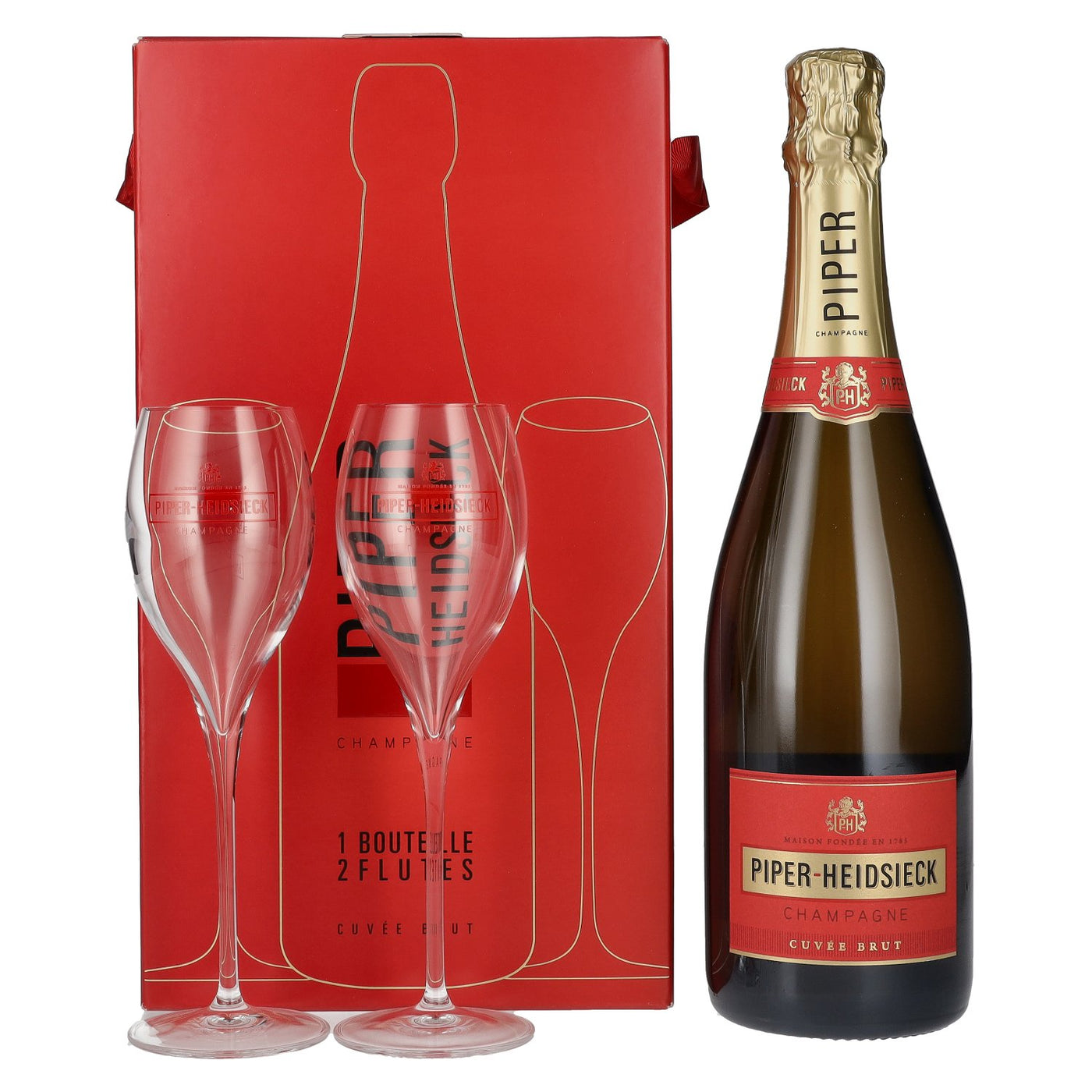 BUY] Piper-Heidsieck | Cuvee Brut with Glasses - NV at