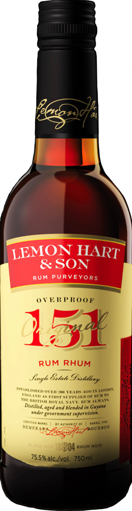 Lemon Hart & Son Overproof 151 Original Demerara Rum