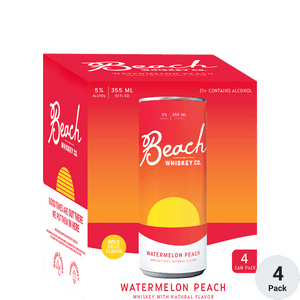Beach Whiskey Co Watermelon Peach Cocktail | 4x355ML at CaskCartel.com