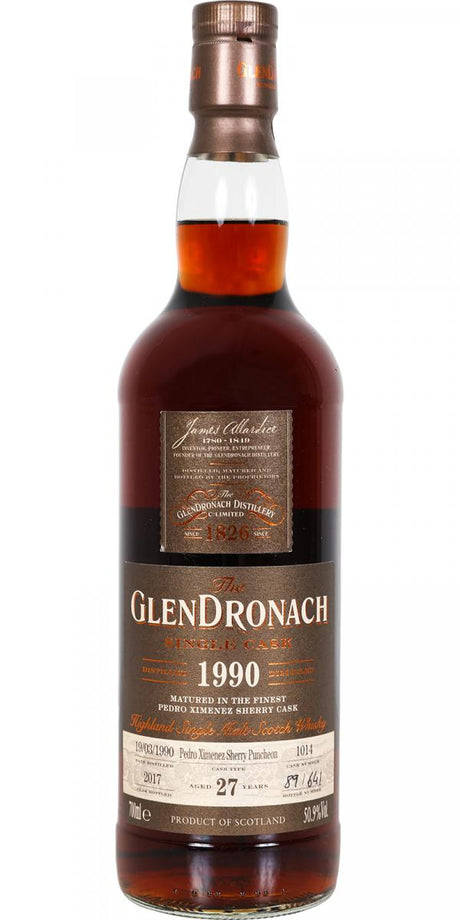 Glendronach 1990 27 Year Old Single Cask #2257 Highland Single Malt Scotch Whisky - CaskCartel.com