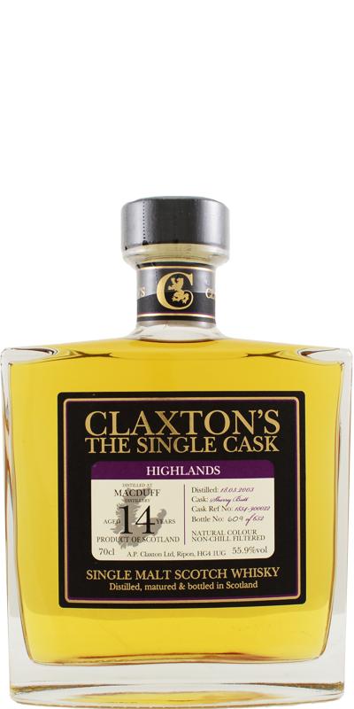 Macduff 2003 (Claxton's) The Single Cask (Cask #1834-900022) 14 Year Old 2018 Release Single Malt Scotch Whisky | 700ML at CaskCartel.com