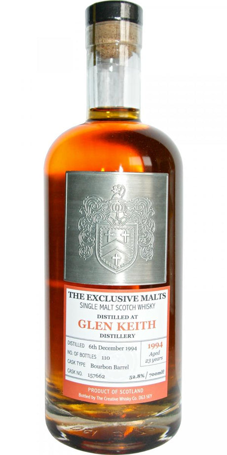 Glen Keith 1994 CWC The Exclusive Malts (Cask #157662) 23 Year Old 2018 Release Single Malt Scotch Whisky | 700ML at CaskCartel.com