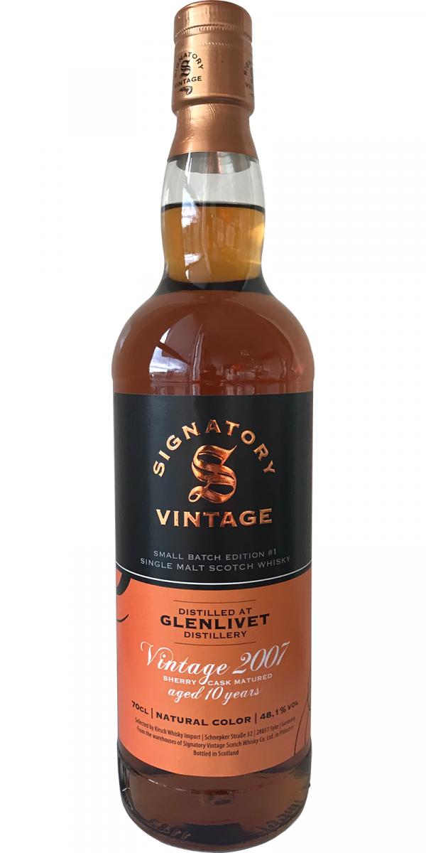 Glenlivet 2007 (Signatory Vintage) Small Batch Edition #1 10 Year Old 2018 Release Single Malt Scotch Whisky | 700ML at CaskCartel.com