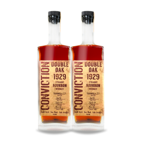 Conviction 1929 Double Oak Straight Bourbon Whiskey (2) Bottle Bundle at CaskCartel.com