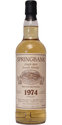 Springbank 1974 Single Malt Scotch Whisky 28 Year Old