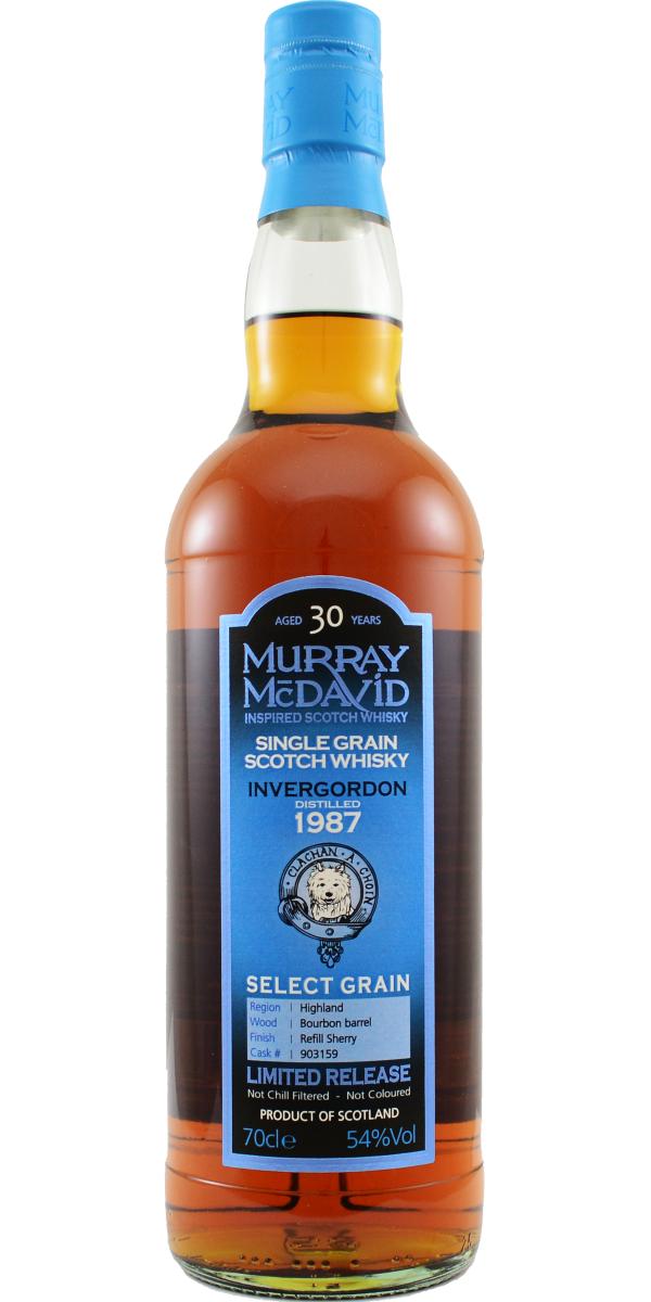 Invergordon Murray McDavid Select Grain Single Cask #903159 1987 30 Year Old Whisky | 700ML